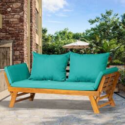 FORGEVIO Turquoise Garden Sofa Bed Folding Daybed - Size: 0.6m2 - thumbnail 4