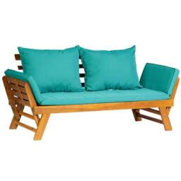 FORGEVIO Turquoise Garden Sofa Bed Folding Daybed - Size: 0.6m2 - thumbnail 1