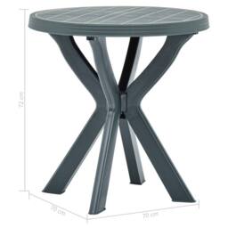 Berkfield Home Bistro Table Green Ã˜70 cm Plastic - thumbnail 5