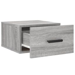 Berkfield Home Wall-mounted Bedside Cabinet Grey Sonoma 35x35x20 cm - Size: 35 x 35 x 20 cm - thumbnail 6