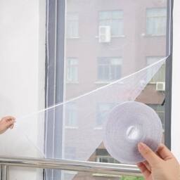FLAVORA White 150×200cm Hook & Loop Window Mosquito Screen Net - Size: 1 - thumbnail 2