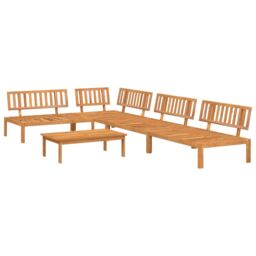 Berkfield Home 5 Piece Garden Pallet Sofa Set Solid Wood Acacia in Brown - thumbnail 2