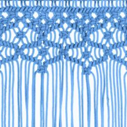 Berkfield Home Macrame Curtain Blue 140x240 cm Cotton - thumbnail 4
