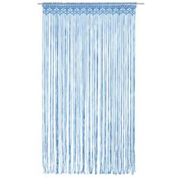 Berkfield Home Macrame Curtain Blue 140x240 cm Cotton