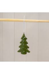 KDMD Hanging Green Ceramic Dimpled Tree in Dark Green - thumbnail 1