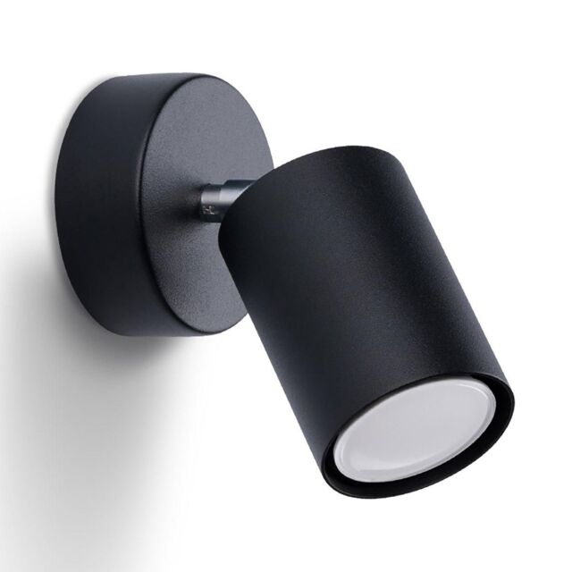 Sollux Lighting Minimalistic Wall Lamp 18.5x8x8cm 1xLight in Black - Size: 18.5x8x8 cm - image 1