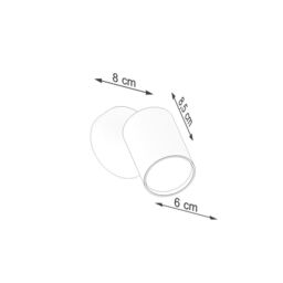 Sollux Lighting Minimalistic Wall Lamp 18.5x8x8cm 1xLight in Black - Size: 18.5x8x8 cm - thumbnail 5