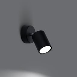 Sollux Lighting Minimalistic Wall Lamp 18.5x8x8cm 1xLight in Black - Size: 18.5x8x8 cm - thumbnail 3
