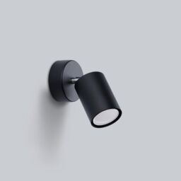 Sollux Lighting Minimalistic Wall Lamp 18.5x8x8cm 1xLight in Black - Size: 18.5x8x8 cm - thumbnail 2