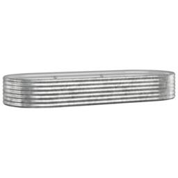 Berkfield Home Garden Raised Bed Powder-coated Steel 249x100x36 cm Silver - Size: 249 x 100 x 36 cm - thumbnail 3