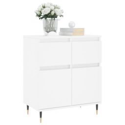 Berkfield Home Sideboard White 60x35x70 cm Engineered Wood - Size: 60 x 35 x 70 cm - thumbnail 3