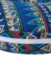 Living and Home Bohemian Style Detachable Round Floor Cushion in Blue - thumbnail 8