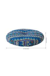 Living and Home Bohemian Style Detachable Round Floor Cushion in Blue - thumbnail 9