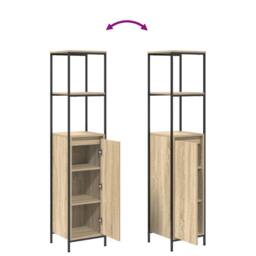 Berkfield Home 2 Piece Bathroom Furniture Set Sonoma Oak Engineered Wood in Beige - thumbnail 9