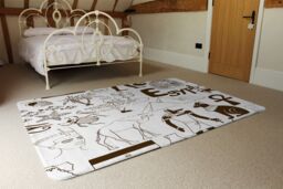 Benjamin Tate Design Hand Drawn Sketch Egypt Designer Rug in Natural - Size: Large - thumbnail 3