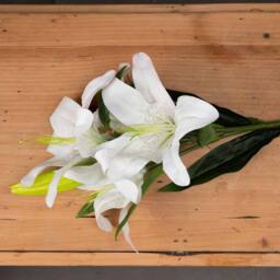 Lemon Pavilion Furniture and Decor Lily Artificial Flower - Plastic - L28 x W28 x H87 cm - White - thumbnail 2
