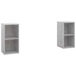 Berkfield Home TV Cabinets 2 pcs Concrete Grey 72x35x36.5 cm Engineered Wood - thumbnail 3