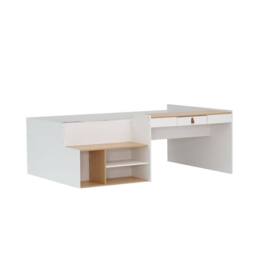 Nöa and Nani Saku Midsleeper Kids Bed with Desk, Storage Stairs & Shelves White - Size: Single - thumbnail 6