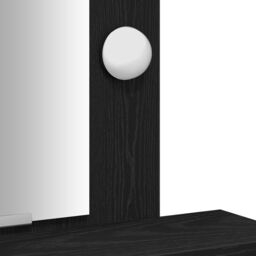Berkfield Home Makeup Table with LED Lights - Black Oak, 50x41x140 cm - Size: 50 x 41 x 140 cm - thumbnail 9