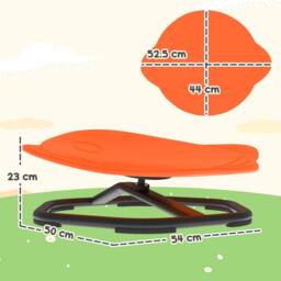 STILVORA Kids' Spinning Chair 360° Planet Design in Orange - thumbnail 4