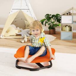 STILVORA Kids' Spinning Chair 360° Planet Design in Orange - thumbnail 2