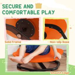 STILVORA Kids' Spinning Chair 360° Planet Design in Orange - thumbnail 8
