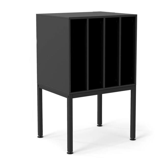 Nordara Turntable Stand with Vinyl Storage Shelves Record Storage Table in Black - image 1