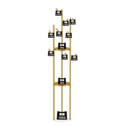 FORGEVIO Coat Rack Stand with Marble Base, Clothes Hanging Rail for Hallway in Gold - thumbnail 4