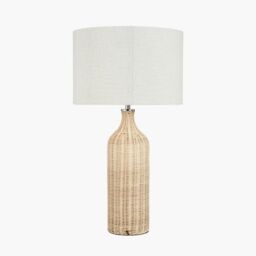 Ruma Rattan Bottle Table Lamp with Shade in Natural - thumbnail 3