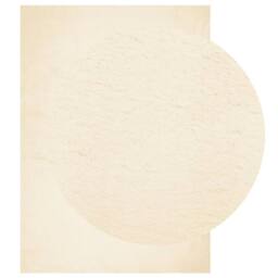 Berkfield Home Rug HUARTE Short Pile Soft & Washable Cream 120x170 cm - Size: Medium - thumbnail 1