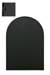 "MirrorOutlet Black Metal Framed Arched Garden Wall Mirror 39"" X 27"" (100CM X 70CM) - Size: 1 Pack" - thumbnail 5