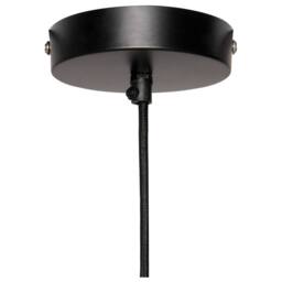 Wyld and Coco Pendant Light Black Iron Dome with PU Leather Braid - thumbnail 6