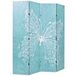 Berkfield Home Folding Room Divider 160x170 cm Butterfly Blue - thumbnail 2