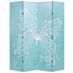 Berkfield Home Folding Room Divider 160x170 cm Butterfly Blue