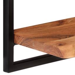 Berkfield Home Wall Shelves 2 pcs 40x24x35 cm Solid Wood Acacia & Steel in Brown - Size: 40 x 24 x 35 cm - thumbnail 5