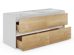 Vente-unique Wall-Hung Bathroom Vanity Unit With Inset Basin - Light Natural and in Light Oak - thumbnail 5