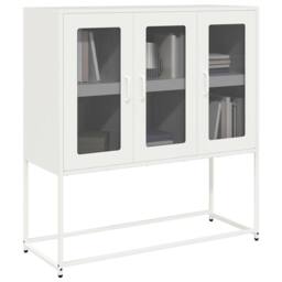 Berkfield Home Sideboard White 100.5x39x107 cm Cold-rolled Steel - thumbnail 2