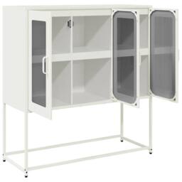 Berkfield Home Sideboard White 100.5x39x107 cm Cold-rolled Steel - thumbnail 6