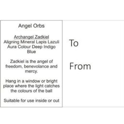 Sienna Glass Angel Orb Archangel Zadkiel Lapis Lazuli in Blue - thumbnail 5