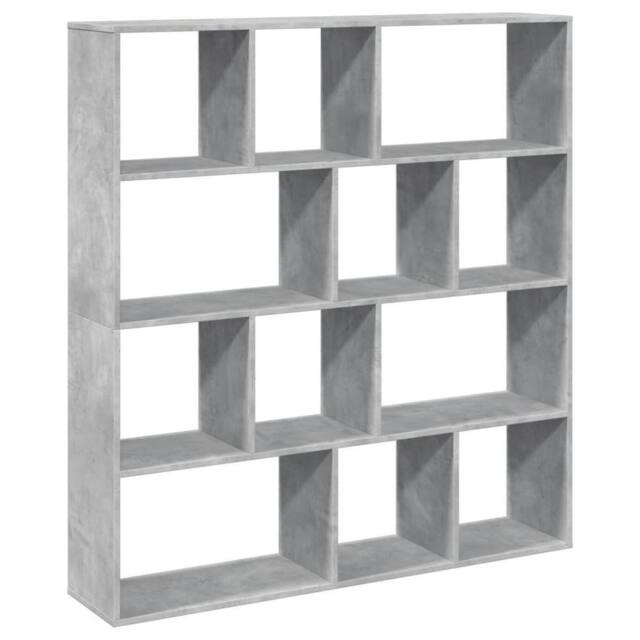 Berkfield Home Book Cabinet Concrete Grey 132x29x141.5 cm Engineered Wood - image 1