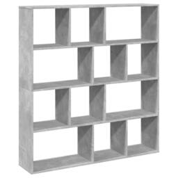 Berkfield Home Book Cabinet Concrete Grey 132x29x141.5 cm Engineered Wood - thumbnail 7