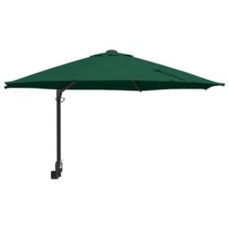 Berkfield Home Large Green Patio Umbrella Metal, Polyester Large Tiltable - thumbnail 1