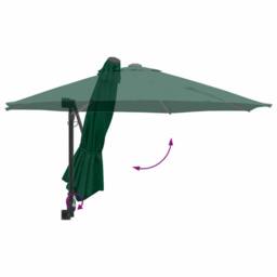 Berkfield Home Large Green Patio Umbrella Metal, Polyester Large Tiltable - thumbnail 8