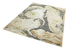 The Rug Shop UK Modern Abstract Area Polyester Polypropylene Easy to clean Rug in Light Grey - Size: 200 cm x 290 cm - thumbnail 7