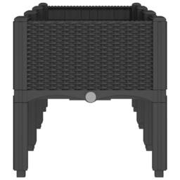 Berkfield Home Garden Planter with Legs Black 120x40x42 cm PP - Size: 120 x 40 x 42 cm - thumbnail 4