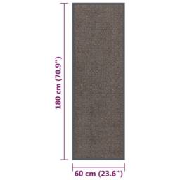 Berkfield Home Doormat Tufted 60x180 cm Dark Brown - thumbnail 5