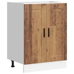 Berkfield Home Kitchen Base Cabinet¬†Porto Old Wood Engineered Wood in Brown - thumbnail 3