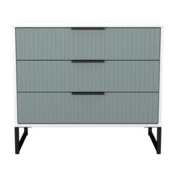 Ready Assembled 2 U Menai 3 Drawer Chest (Ready Assembled) in Duck Egg Blue - thumbnail 2