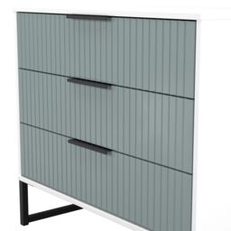 Ready Assembled 2 U Menai 3 Drawer Chest (Ready Assembled) in Duck Egg Blue - thumbnail 5
