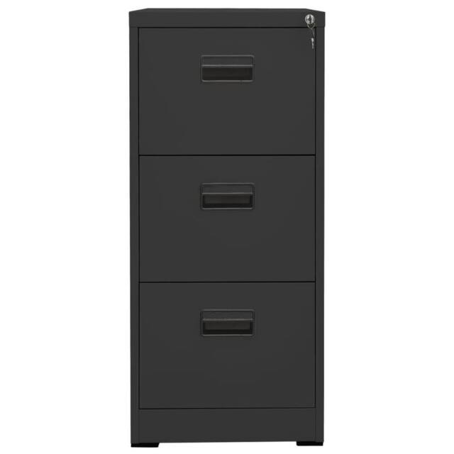 Berkfield Home Filing Cabinet Anthracite 46x62x102.5 cm Steel in Dark Grey - image 1